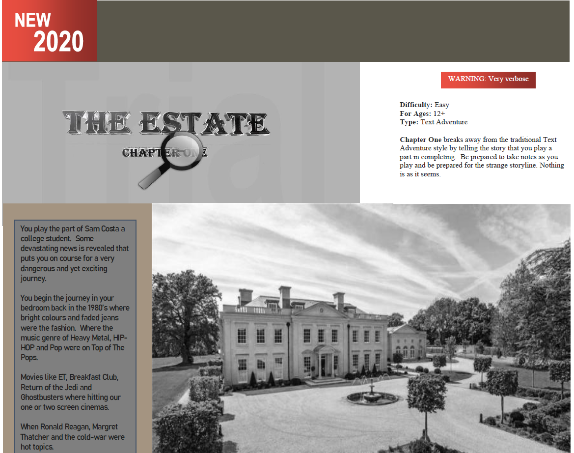 You play the part of Sam Costa a college student. Some devastating news is revealed that puts you on course for a dangerous and yet exciting journey.